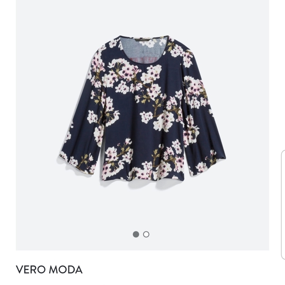 Vero Moda Tops - Vero Moda Crinkle 3/4 Sleeve Top